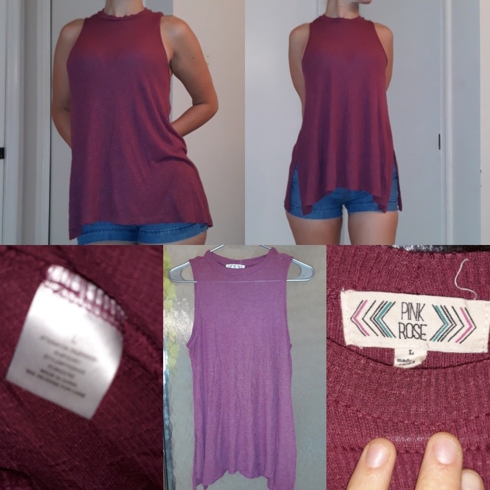 Pink rose tank